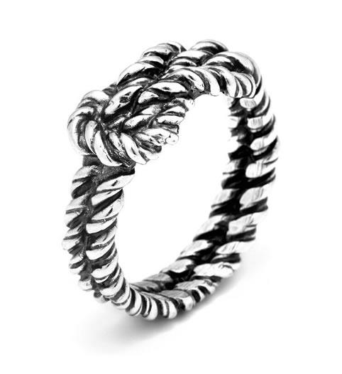Man's ring Knot in 925 silver Giovanni Raspini diameter 24