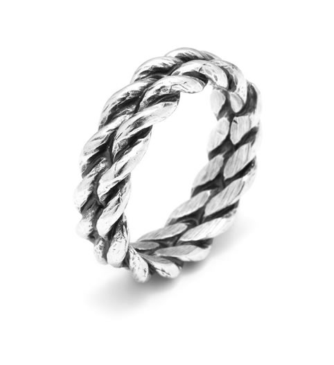 Man rope ring in 925 silver Giovanni Raspini diameter 20