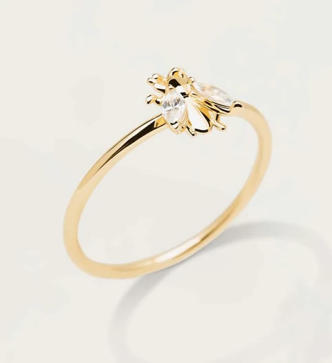 Buzz gold plated silver ring - Zaza Collection - Pdpaola