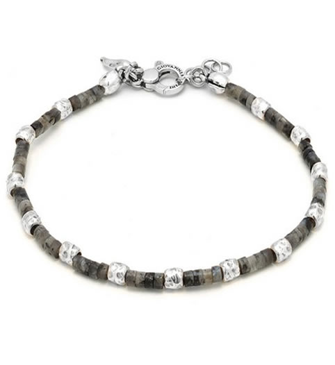 Tango Labradorite men's bracelet in silver and labradorite Giovanni Raspini