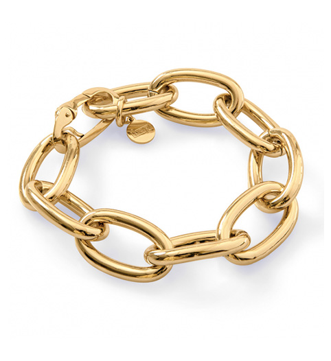 Bracciale catena bronzo dorato lucido