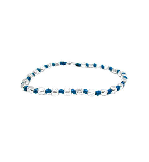 Bracciale filo argento Blu Elettrico - Spadarella Spbr03   