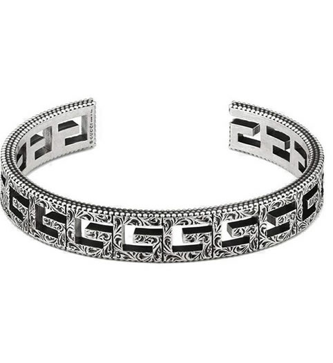 Rigid men's bracelet with G Square motif - Gucci