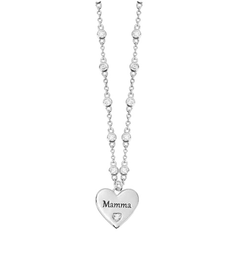 Collana donna in argento cuore mamma Mabina
